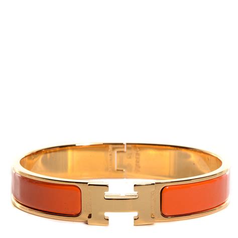 hermes enamel h bracelet orange|hermes h bracelet price.